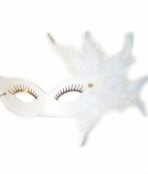 feathered masquerade mask