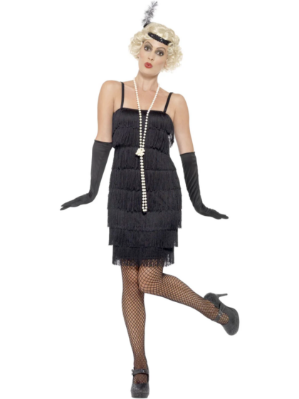short black flapper costume