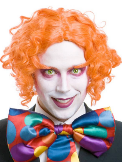 Mad Hatter Wig with and eyebrows orange