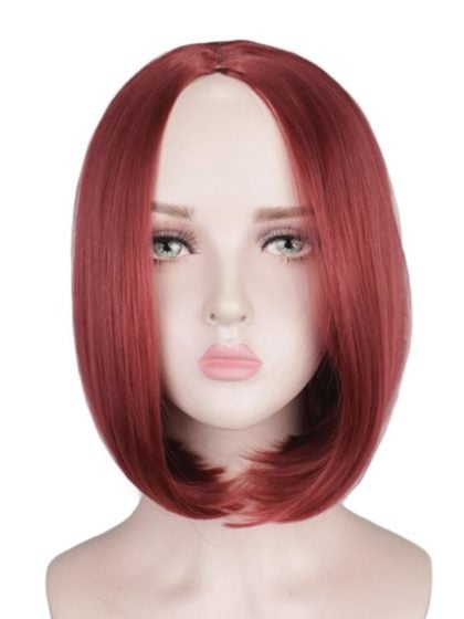 Julia Burgundy Shoulder Bob Wig