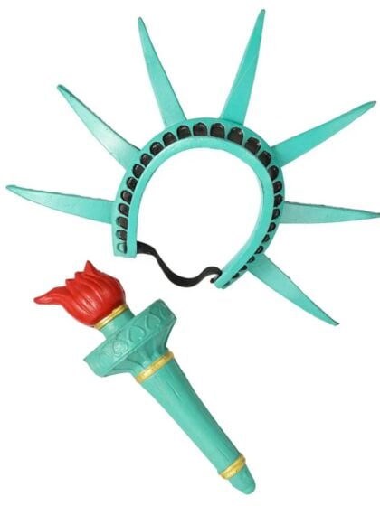 Statue of liberty costume crown and torch