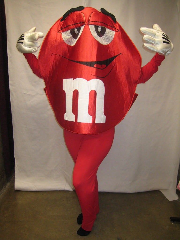 M & M red costume