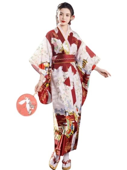 Burgundy Kimono Costume