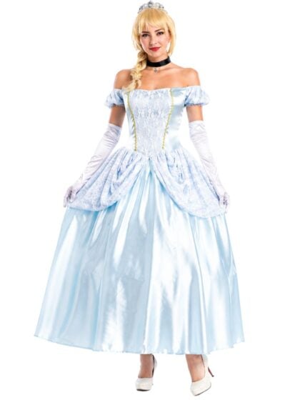 Cinderella costume for women with blue princess ball gown
