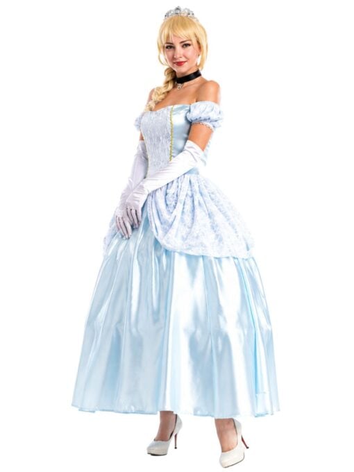 Cinderella costume for women with blue princess ball gown