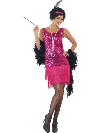 pink flapper costume