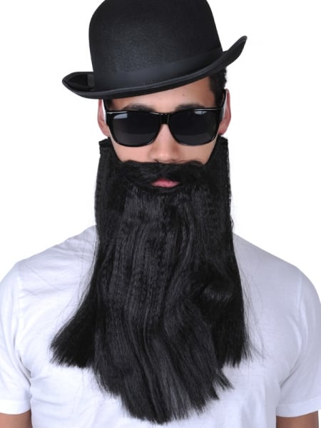 Mens Lieutenant Moustache Moustaches and Beards Male Halloween Costume main image 0