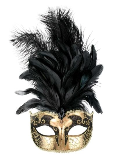 black gold masquerade mask