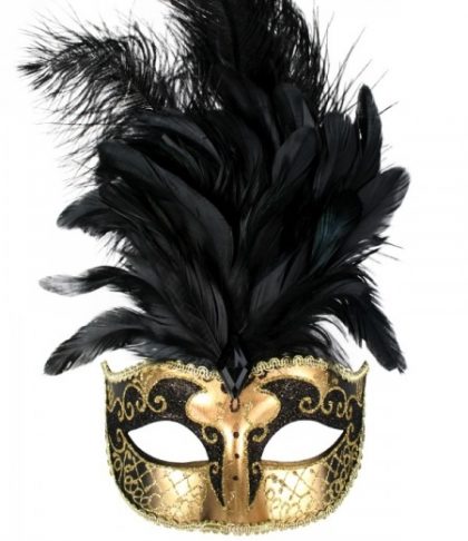 black gold masquerade mask