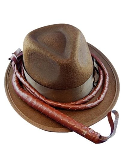 Indiana Jones hat and whip