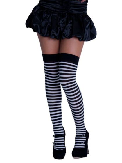 Black and white stripey socks