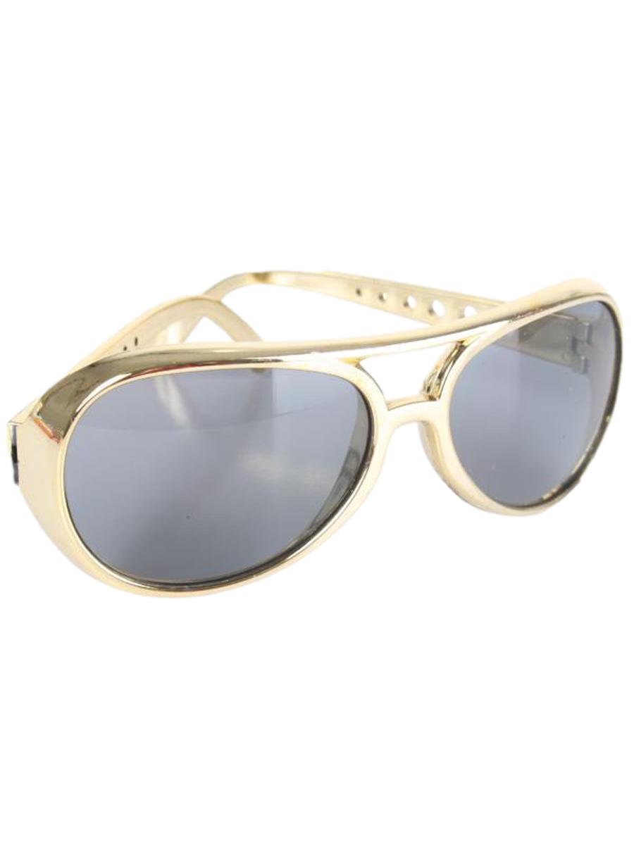 Gold Elvis Sunglasses King of Rock 'n' Roll glasses