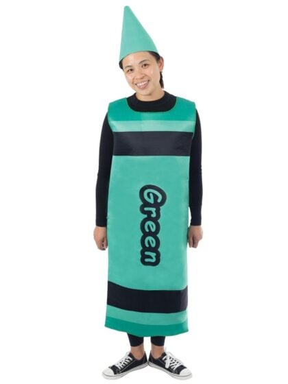 Green Crayon Costume with body and hat