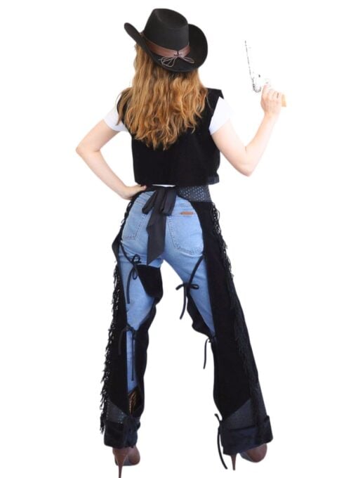 Chaps and Vest Cowgirl Costume - Adult - Image 3