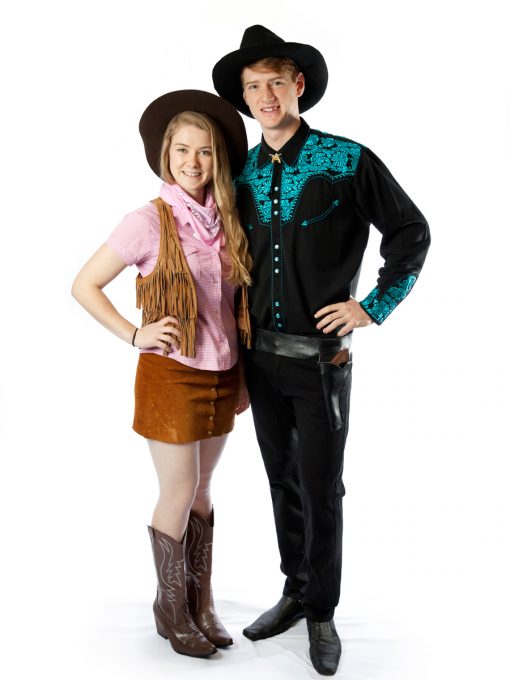 cowboy and cowgirl couple.