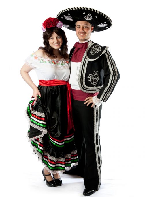 mexican couple costume fiesta taco mariachi spanish