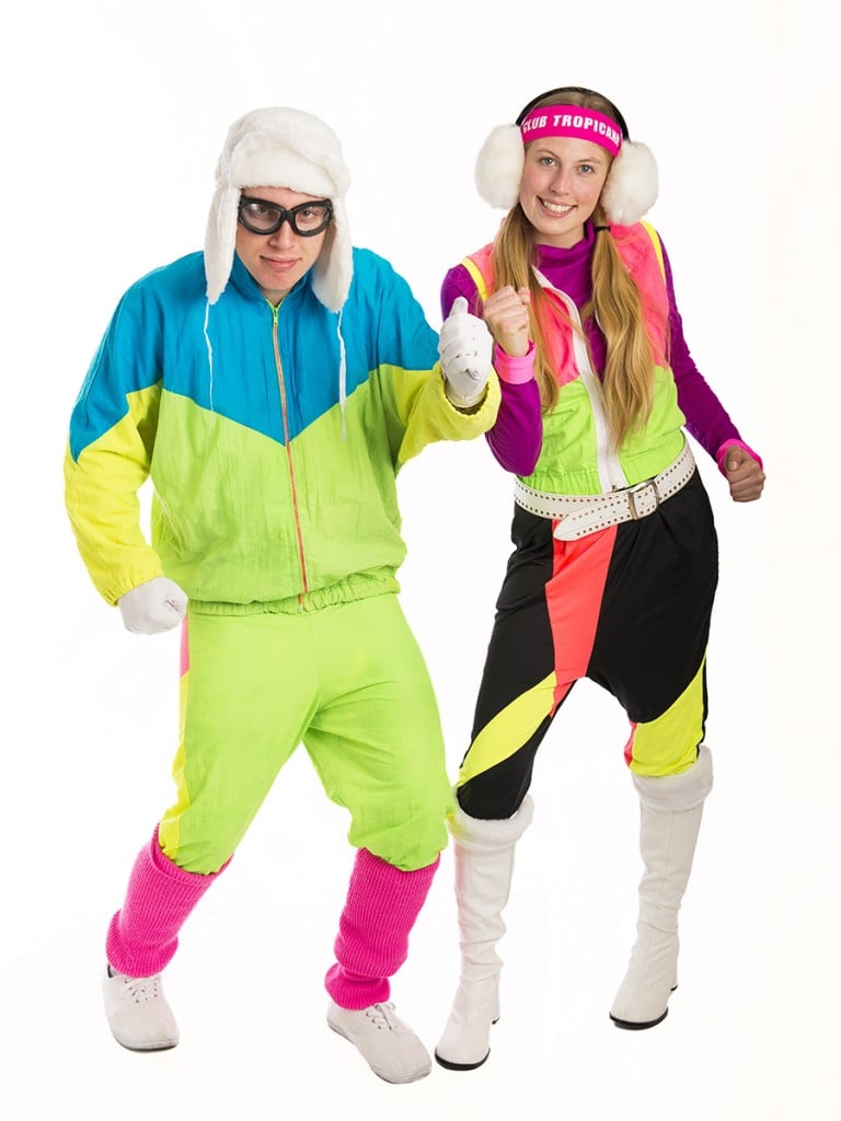 1980's Fluro Couple Costumes