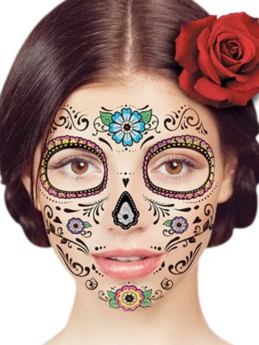 Floral Sugar Skull Tattoo