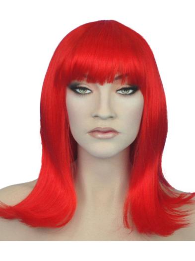 shoulder length red wig
