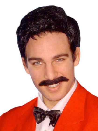 80s Black Game Show Host Wig