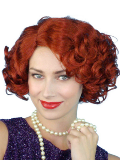 Red 20s Curly Wig