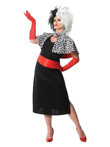 CRUELLA DE VIL DELUXE COSTUME, ADULT