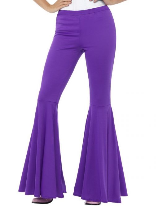 Flared Trousers, Ladies, Purple
