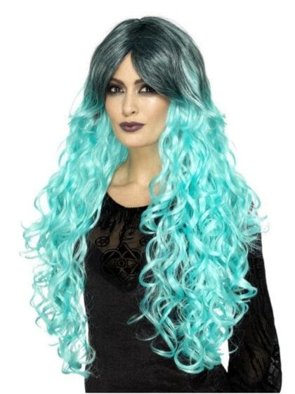 Gothic Glamour Wig, Teal Green
