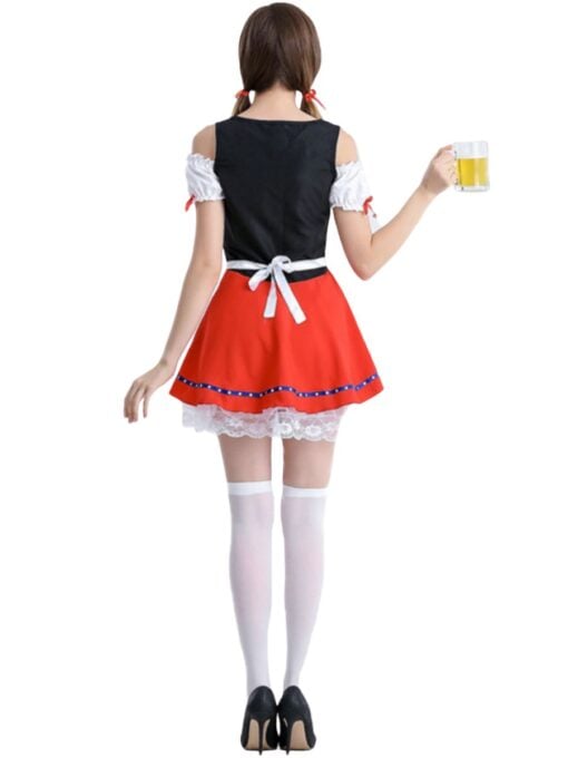 Red Oktoberfest Bavarian Costume - Adult - Image 3