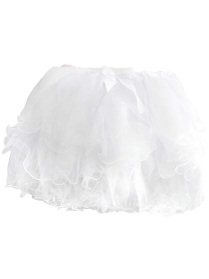 White Layered Tutu Skirt