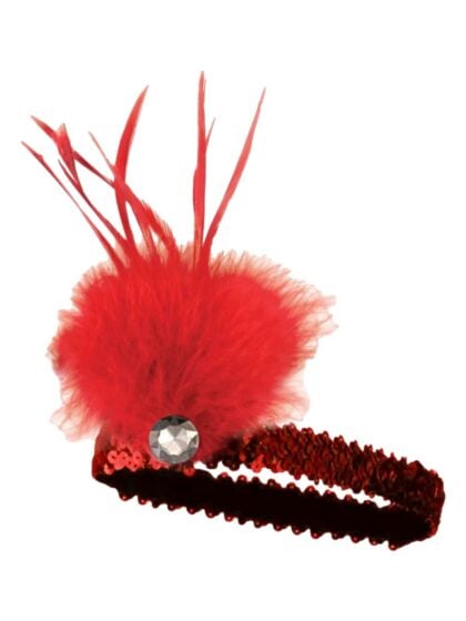20s Flapper Headband - Red