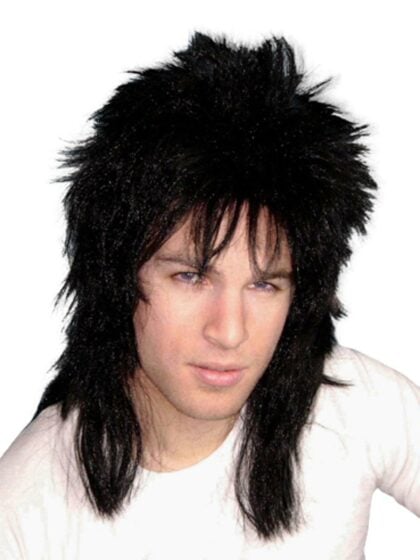 Black Poita Mullet Wig