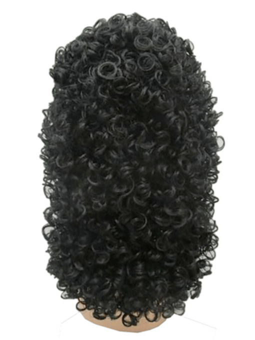 Black 80s Curly Ringlet Wig