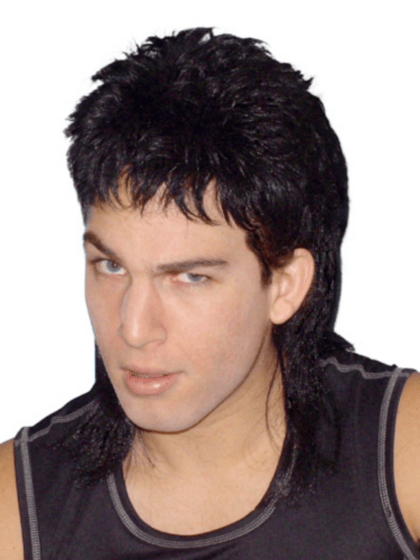 Black Mullet Wig