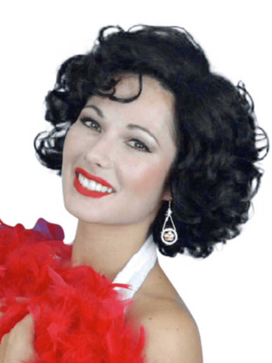 Black Silver Screen Star Wig Beautiful Curled Wig