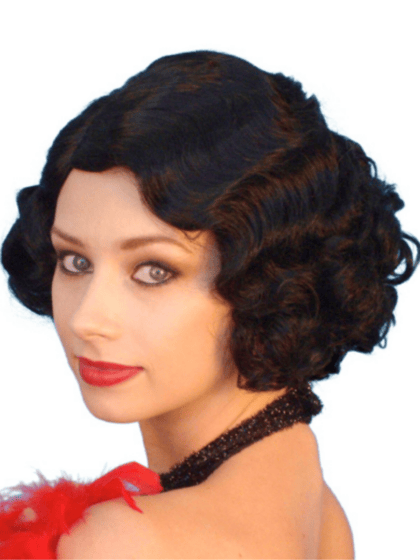 Cabaret Black 20s Curly Wig