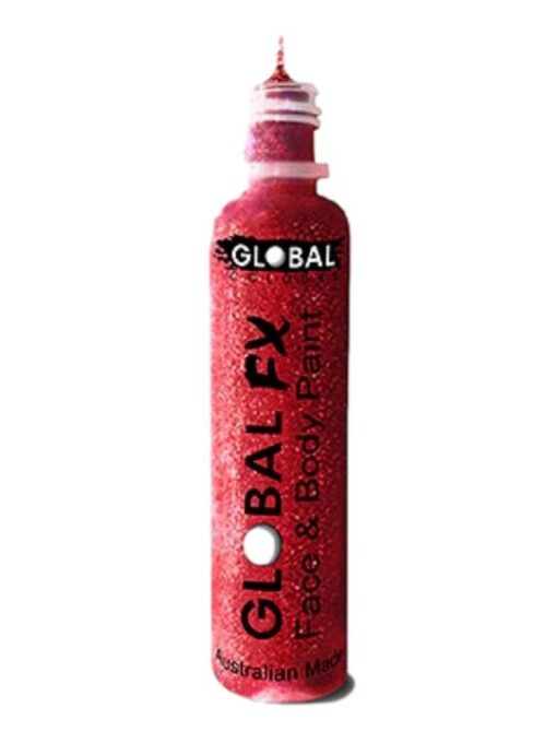 Global FX 36ml Glitter Gel - Red - Face Painting Face paint party