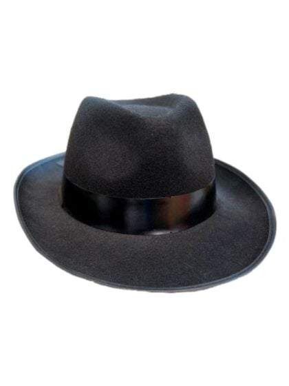 Black Feltex Gangster Hat