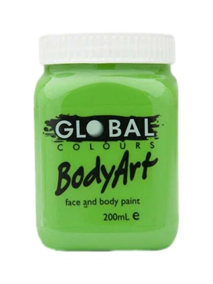 Lime Green - Face & Body Paint Liquid 200ml (Green Light)