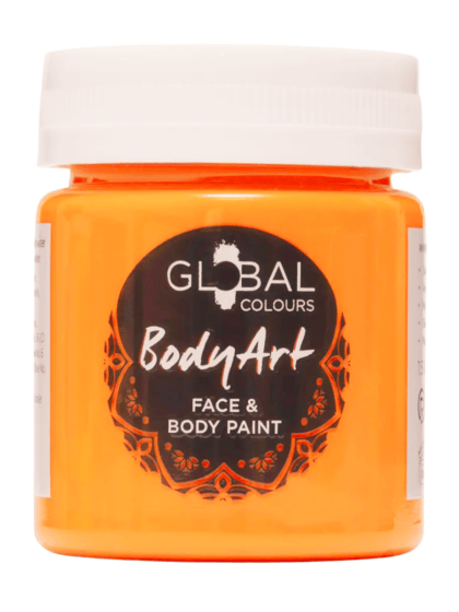 Neon Orange face paint