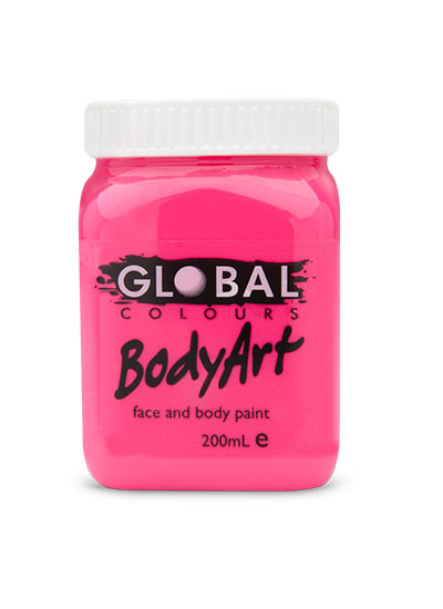 Neon Pink - UV Face & Body Paint Liquid 200ml (Fluoro Pink)