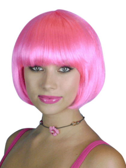 Neon Pink Bob Wig