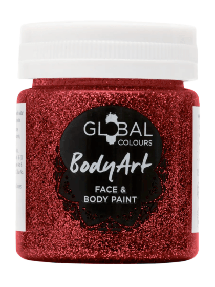 Red Glitter Face Paint