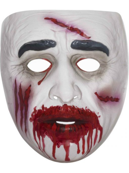 TRANSPARENT ZOMBIE MASK-BLOODY