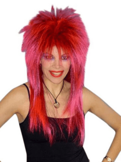 Pink Spiky Vamp Wig