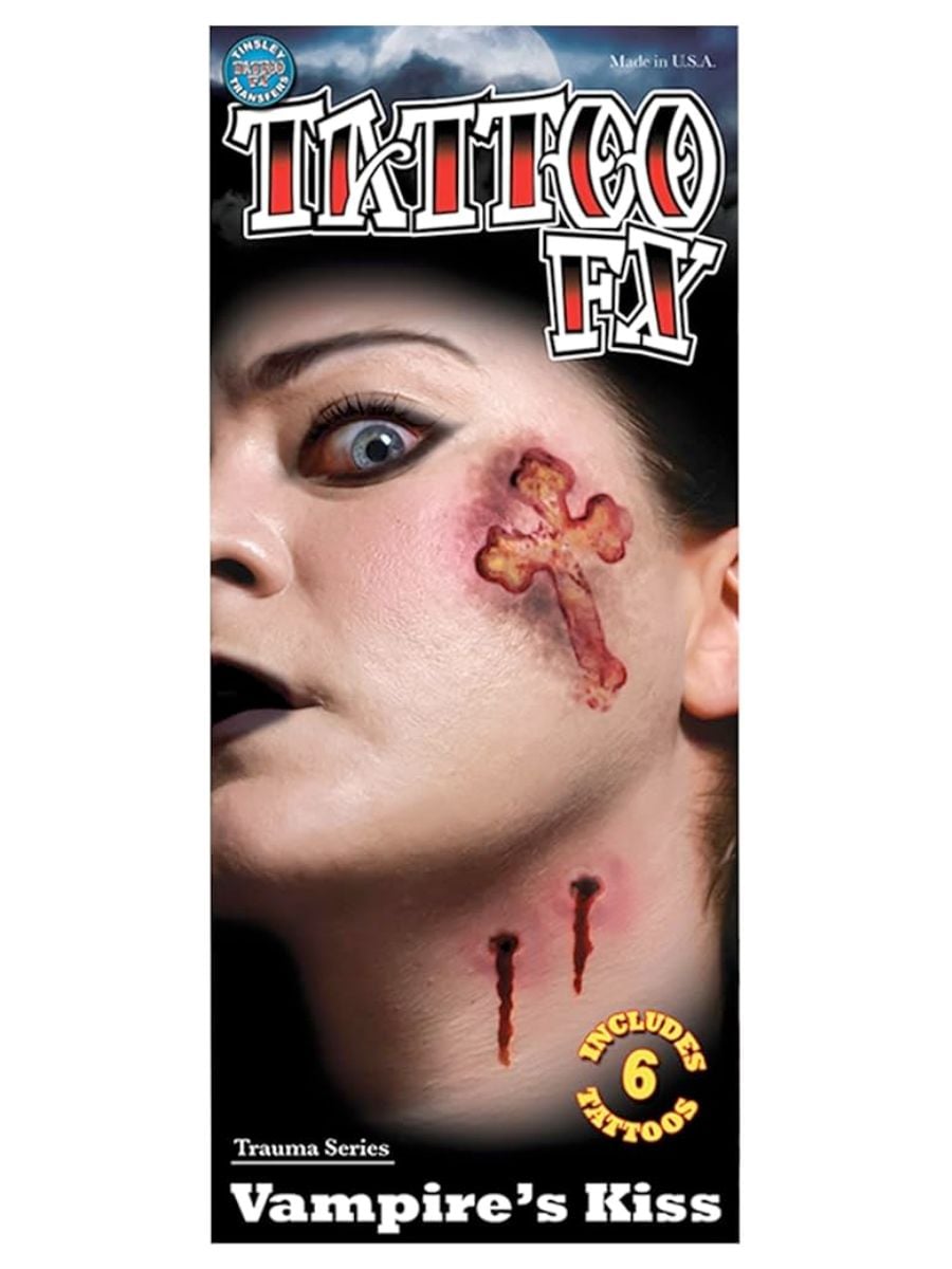 Vampires Kiss temporary tattoo