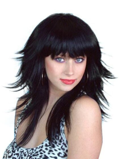 Retro Layered Black Wig