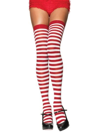 Red and White Striped Stockings