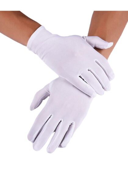 short white gloves