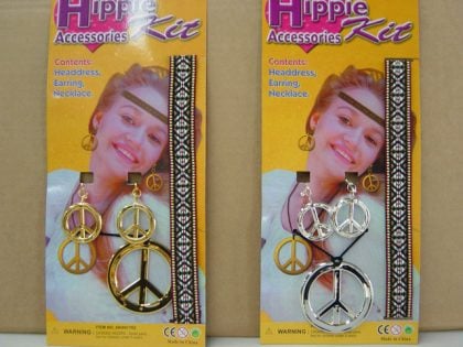 Hippie Necklace And Earring Set - Gold